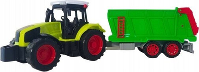 Loje traktor me rimorkio B.Toys 666-179B, plastikë, për kalamaj, shumëngjyrëshe