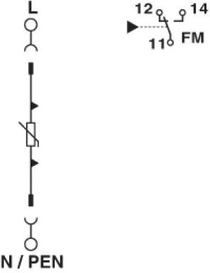 Mbrojtës nga mbishtesat Phoenix Contact VAL-MS 230FM, 1P, 12.5kA, 240V AC