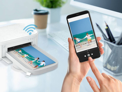 Printer fotosh HP Sprocket Studio Plus, i bardhë