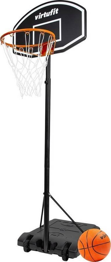 Stativ basketbolli VirtuFit VF06041, i rregullueshëm, me top dhe pompë, i zi