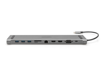 Docking station Assmann Digitus 11-Port USB-C, 2x HDMI, VGA, gri