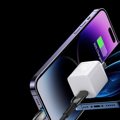 Kabllo USB Baseus Glimmer, USB C në USB C, 2 m, 100W, e bardhë