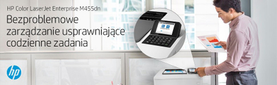 Печатач HP Color LaserJet Enterprise M455dn, ласерски во боја, бел