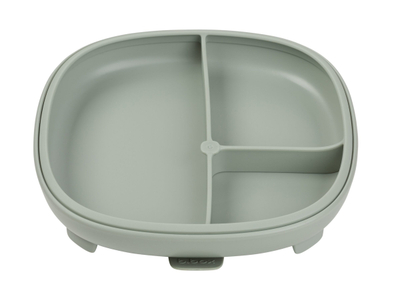 Pjatë fëmijësh b.box 2in1 Suction Plate, me vakum, me ndarje, ngjyrë sage