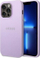 Kapak telefoni Guess Saffiano Metal Logo Stripes, për iPhone 14 Pro 6.1", lejla