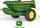 Играчка приколка Rolly Toys Rolly Kipper II, за трактори со педали, типер, зелена John Deere