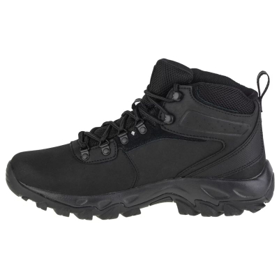 Планинарски чизми Columbia Newton Ridge Plus II Waterproof, кожа, ѓон Omni Grip, црни