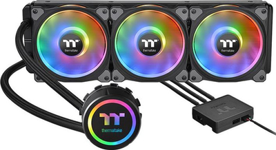 Ftohës uji për CPU Thermaltake Floe DX RGB 360, radiator 360mm, RGB, i zi
