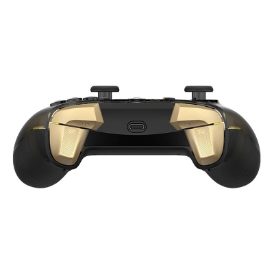 Gamepad Gamesir Kaleid Flux, me kabllo, RGB, transparent i zi