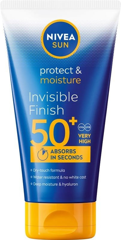 Krem dielli Nivea Sun Invisible Finish, SPF 50+, hidratues