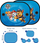 Mbulesë dielli për veturë Nickelodeon Paw Patrol, set 2 copë, blu, 3 v+