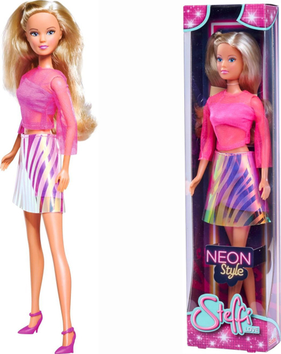 Kukull Simba Steffi Love Neon Style, 29 cm, me aksesore, shume-ngjyreshe