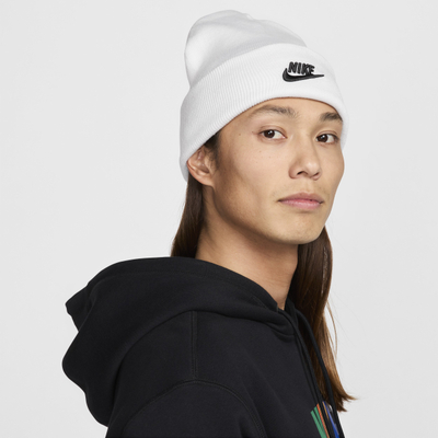 Kapele Nike Peak Futura Cuffed Beanie, e bardhë e zezë