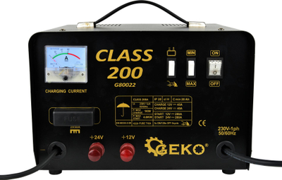 Полнач за батерии Geko Rectifier, старт 12/24V, 200A, црн