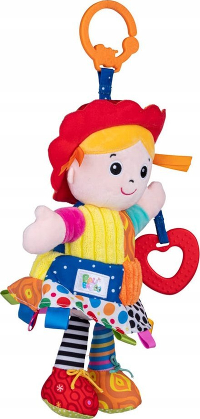 Lodër varëse për bebe Dumel Hanging Doll Nicole, me unazë varëse, me copa shumëngjyrëshe, shumëngjyrëshe