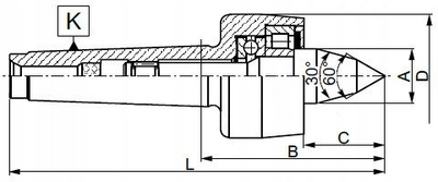 Qendër rrotulluese torno Rotaclass 8814-4/I, kapacitet 850 kg, 3000 rpm