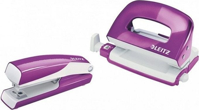 Сет клин и дупчалка за хартија Leitz NeXXt WOW Mini, 10 листови, повеќебоен
