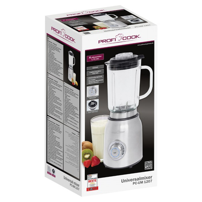 Blender me kavanoz ProfiCook PC-UM 1207, 1200W, kanaçe xhami 1.8L, inox
