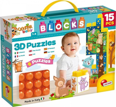 Kube me figura Lisciani Carotina Baby, 15 copë