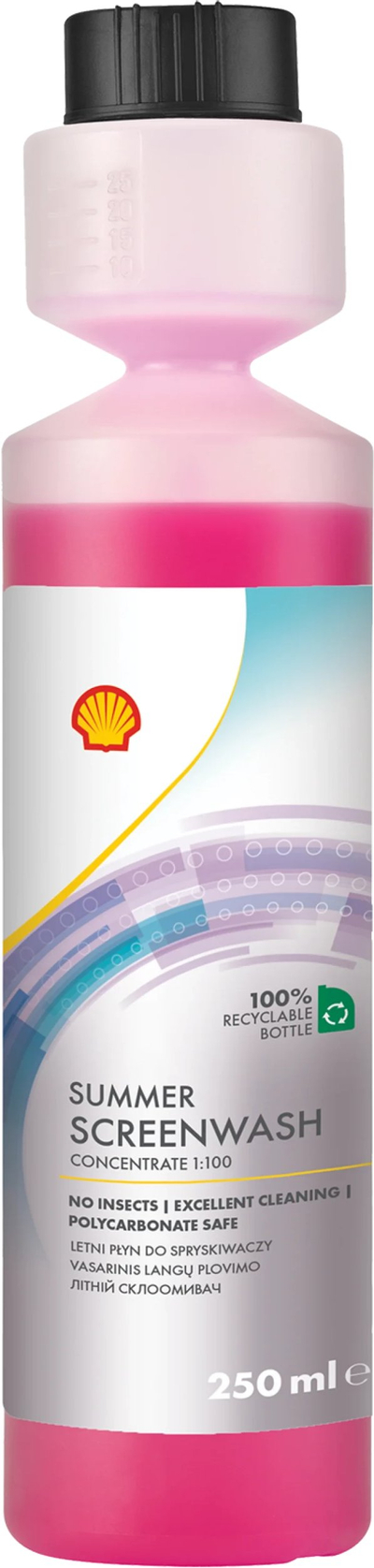 Lëng xhami veror Shell Screenwash AS34R, koncentrat 1:100, 250ml, rozë