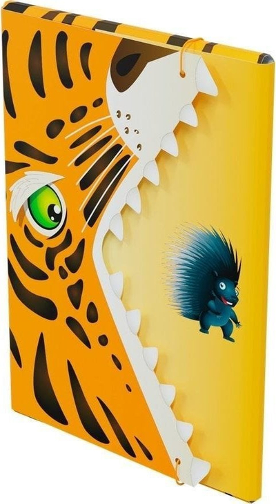Dosje Monumi Folder A4, me kapëse elastike, dizajn Tiger
