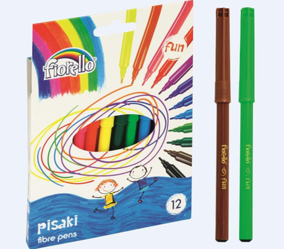 Markera me ngjyra KW Trade Fiorello Fun, set 12 copë, trashësi vije 1 mm, shumëngjyrësh
