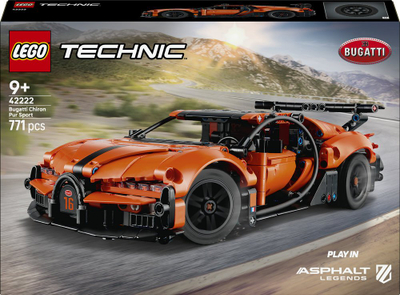 Lodër ndërtimi LEGO Bugatti Chiron Pur Sport 42222, set ndërtimi, makinë sportive, shumëngjyrëshe