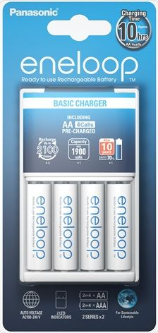 Karikues për bateri Panasonic Eneloop BQ-CC51E, 1900 mAh, 4 x AA