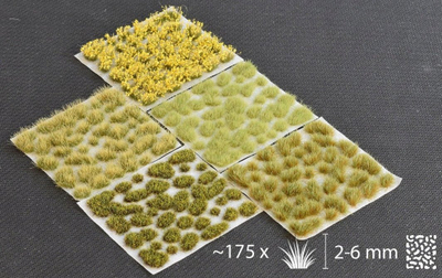 Set dekorativ Gamers Grass Highland Tuft Wild, 5 shirita, bari statik, shumëngjyrësh
