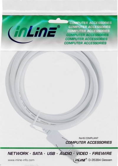 Kabllo InLine Mini DisplayPort në DisplayPort, 5m, e bardhë