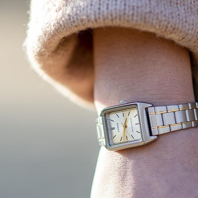 Ora dore Casio LTPV007SG-9E, quartz, 100m, çelik inox dyngjyrësh