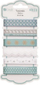 Set fjongosh zbukuruese Craft Sensations Azure Seren, 6 copë, 6 x 2 m, mint edhe të bardha
