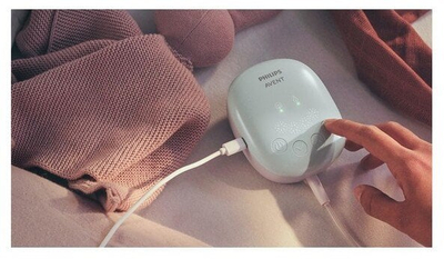 Pompa elektrike e gjirit Philips Avent Essential SCD323/20, USB-C, sistem i mbyll, e bardhë