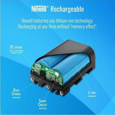 Bateri për kamer Newell NP-FV70A, 2100mAh, Li-ion, e zezë