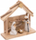 Stallë dekorative Feeric Lights Nativity, 3 figura, 20x19cm, ngjyrë druri natyrale