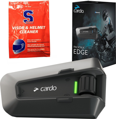 Систем за комуникација за кациги Cardo Packtalk Edge, Bluetooth, Dynamic Mesh, сиво и црно