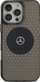 Kapak telefoni Mercedes MB Star Pattern për iPhone 16 Pro 6.3", transparent, i zi