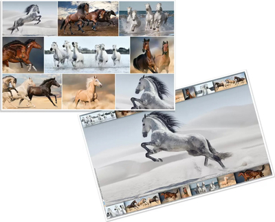 Tapet tavoline Herma 19380 Animals Horses, set 3 copë, 55x35 cm, kundër rrëshqitjes