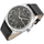 Ora burrash Calvin Klein Gents, 44mm, rrip lëkure, e zezë