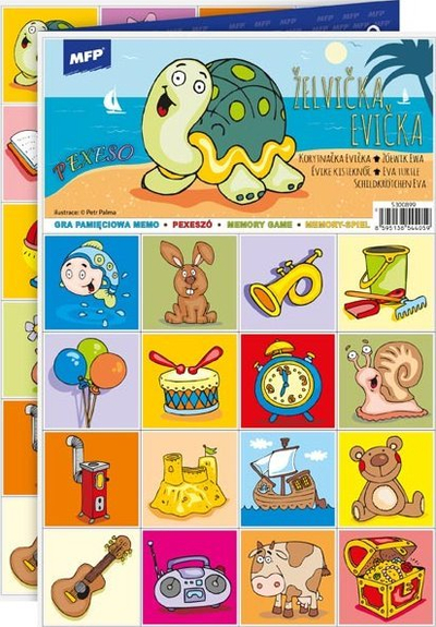 Lojë memorie Pexeso MFP Dogs, 32 letra, shumëngjyrëshe