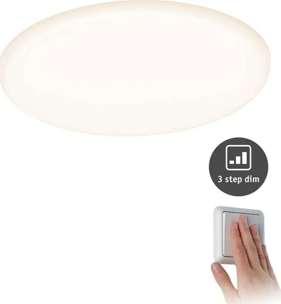 Panel LED për tavan Paulmann Veluna 93063, 17W, 3 Step Dim, i bardhë