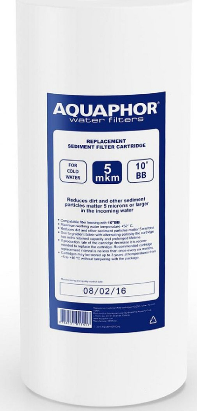 Fishek filtri polipropileni Aquaphor 10'' BB, 5 mkr – për trupat Gross dhe Big Blue 10\"