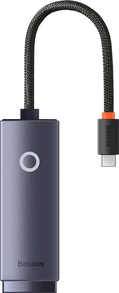 Adapter Ethernet Baseus Lite Series, USB C në RJ45, 1000Mbps, gri