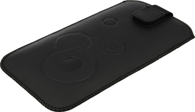 Qese mbrojtëse Deko për iPhone XR, lëkurë ekologjike, me shul, e zezë