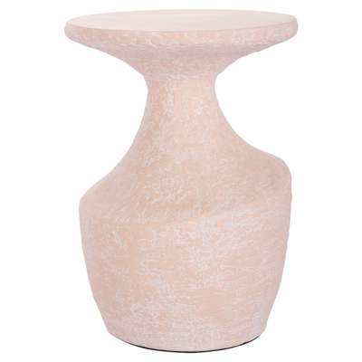 Tavolinë ndihmëse Rebon HM18156.04L, fiber cement, Ø40x56.5cm, ngjyrë salmon