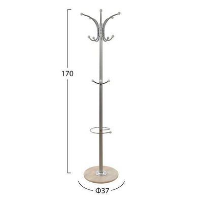 Stender palltoje Metallic HM0038.40, rrotullues, mermer 37x170cm, argjendtë