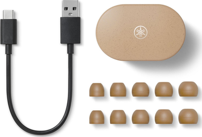 Kufje wireless në vesh Yamaha TW E7B, me ankim zhurmash, bateri gjer në 22 orë, bezhë