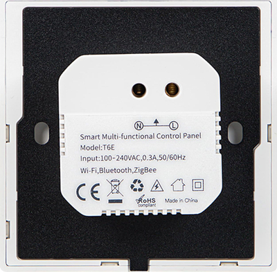 Panel kontrolli smart Tuya, gateway Zigbee WiFi Bluetooth, montim në mur, i bardhë