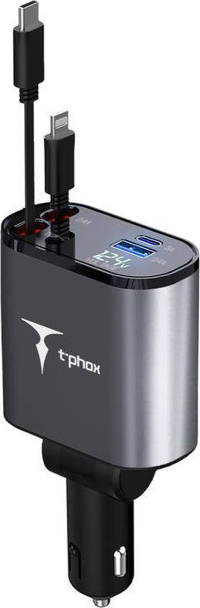 Karikues veture T-phox Flexit 4in1, 86W, me ekran tensioni, gri