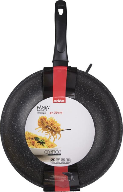 Tigan WOK Grande, 30 cm, alumini, jo ngjitës, i zi